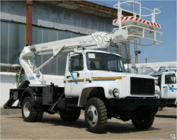 Special Hydraulic Lift Platform AGP Type 47120, Model 47120H on GAZ 33086 Chassis