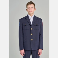 Stylish Blazer with Stand or Notched Collar, Button Closure