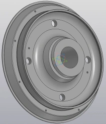 Central Hub for Tram Wheel VГК 74.71.10.003