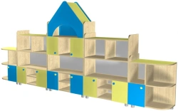 Children's Storage Wall "Teremok" Model 3105