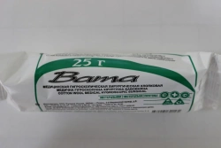 Hygroscopic Medical Cotton Wool Non-Sterile Roll 25g GOST 5556-81