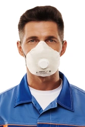 Personal respiratory protection equipment with filtering half-mask: respirator ALINA-G FFP2 R D for protection against aerosols,