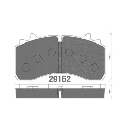 Disc Brake Pad for Trucks SAF, Wabco PAN 22-1 WVA 29162