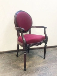 Wooden Frame Armchair with Upholstered Seat and Back - Herzog Model