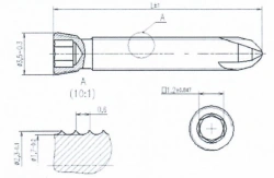 Cortical Screw with Conical Thread Titanium Alloy 2.3mm 22mm