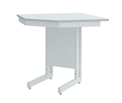 Corner Work Table SU - Durable Metal Frame with Laminated Surface