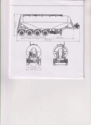 Bulk Material Transport Semi-Trailer CM4 for Loose Loads with Axle Agregate