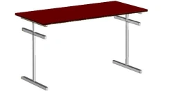 Dining Table with Metal Frame and Plastic Top