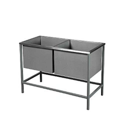 Stainless Steel Two-Compartment Floor Sink 1070x600x820MM