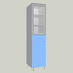 General Purpose Cabinet with Glass Door, Model MSHRU-7