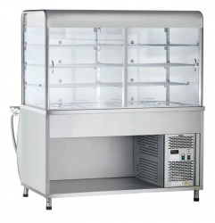 High-Temperature Refrigerated Display Counter with Neutral Cabinet PVV(N)-70M-C-NSh (Cashier)