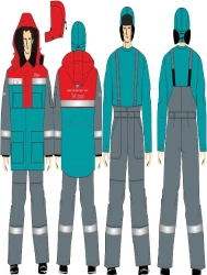 Women's Protective Suit (Jacket and Pants) for Low Temperature and Mechanical Impact Protection