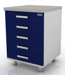 Medical Module with 5 Drawers, Model 102-001-5, 600x600x850 mm