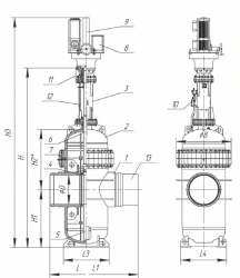 Slide Valves for Oil Industry DN 1200 PN 1.6-12.5 MPa
