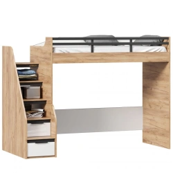 Urban Loft Bed Right (Golden Oak/White) Model LD.528170.000