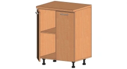 Kitchen Floor Cabinet with Two Doors and Shelf - Model ST-2