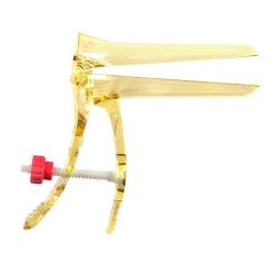 Disposable Gold Polymer Gynecological Mirror Kusko No. 1 (S) with Central Screw Fixator
