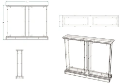Two-Section Barrier Fencing for Workspace Segmentation (Model Z.B.2)
