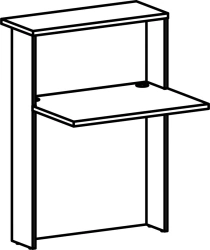 High Stand with 2 Cable Holes for Waiting Zones, Model 8504