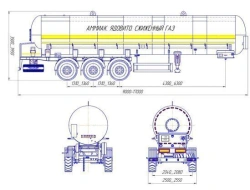 Transport Semi-Trailer Tank PПЦТА1-3, Type P3, Modification 96833-0000010-05