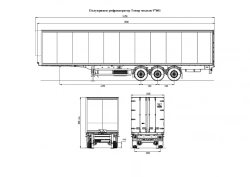 Refrigerated Semi-Trailer Tonar Model 97861 with Galvanized Frame and Axles Tonar Model 90422, 90431