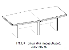 Hamilton Conference Table, Model GM 137