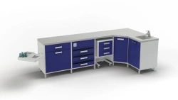 Corner Module SINGL, 102-001-1 102-003B 103-001-3 102-001U 102-002-1M 102-004A, 2650x1450x850