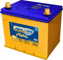 Lead-Acid Starter Battery 6СТ-65VL AKOM ASIA EFB Euro