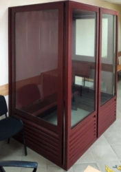 Metal Cabin for Defendants in Courtroom - Judicial Furniture