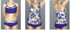 Moderate Support Swimsuit with Exoprosthesis Pockets K-23M