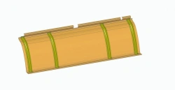 Right Ceiling Panel for Section B of LiAZ 621365 (Part No. 621365-5702213-79)