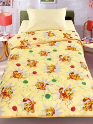 Kids Quilted Bedspreads in Cotton, Blended, and Synthetic Fabrics with Synthetic Fiber Filling