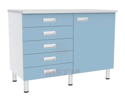 Laboratory Table with Cabinets and Drawers, SL-04-MSK (SL-04-221)