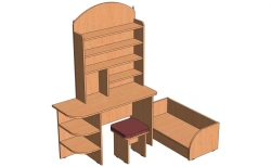 Miniature Doctor's Office Furniture Set "Hospital" Model IZ-B
