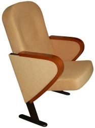 Comfortable Theater Chair with Metal Frame and Upholstered Foam Seat Chalet Model