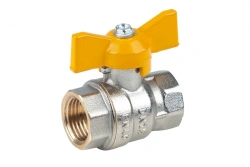 Nickel-Plated Gas Ball Valve Dist "Expert" Series DN20 3/4" BSB-BSB, N212B