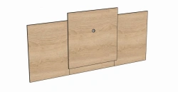 Wall-Mounted TV Panel 3100x1350x88mm