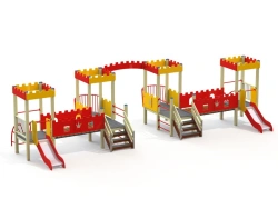 Children's Play Complex with Four Towers, Height 700mm - DIC 4.20