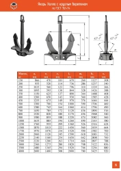Hall Anchor with Round Spindle GOST 761-74