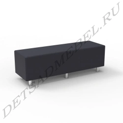 Soft Bench with Metal Cylindrical Legs
