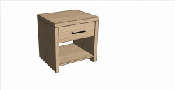 Nightstand with Drawer (Black) AR02