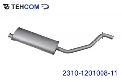 Exhaust Muffler with Tailpipe for Sobol Vehicle, Model 2310-1201008-11