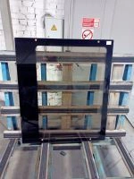 Side Window Glass for Tram Car 71-411, Brown Color, 1174x1092 mm