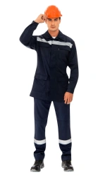 Special Men's Workwear for Protection against Industrial Contaminants and Mechanical Impacts (Cotton-Polyester Blend)