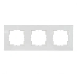 Axiom Triple Switch Frame, White Color