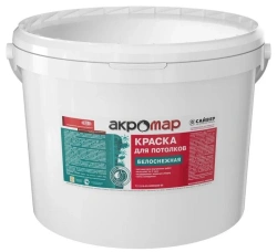 Acrylic Matte Ceiling Paint "Akromar" for Various Surfaces