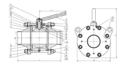 Welded ball valve AKSh