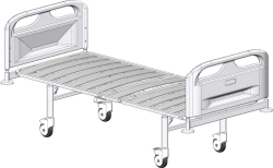 Functional Hospital Bed with Wheels, Plastic Backrests, KФ2-01-«МСК» (МСК-3102ЭЛ)