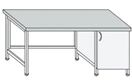 Metal Laboratory Table with Cabinet SL-6(m)