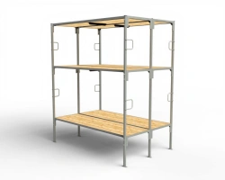 Metal Triple-Decker Bunk Beds - Double-Sided Modular